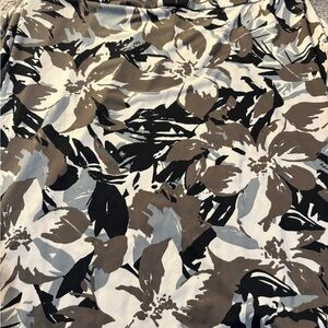 LuLaRoe Floral Skirt - Black, White, Brown